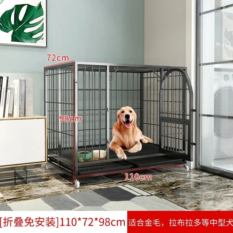 Indoor Large Capacity Dog Cage Medium Large Dogs House Household Large Free Space Cat Dog Villa Oversized Pet Cage Pets Supplies