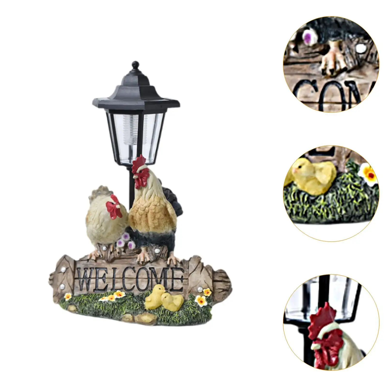 Garden Solar Statue Light Lawn Night Light Pathway Animal Figurine Lantern