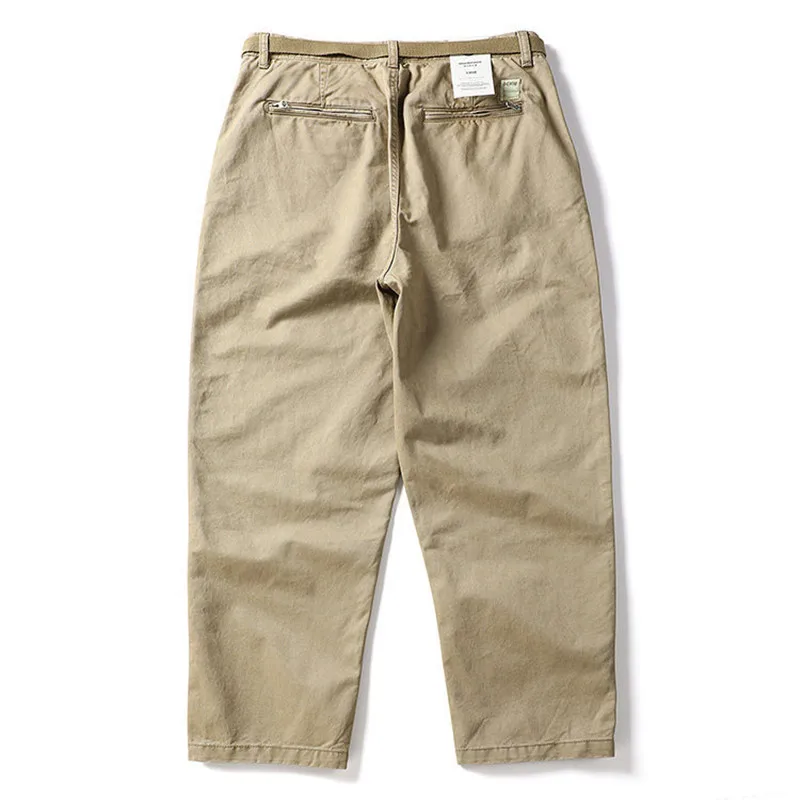 Herren-Schwerlasthose aus Baumwolle mit konischem Schnitt, geradem Bein, für Freizeit, Herbst, Outdoor, Wandern, Camping, dicke, lockere, lange Arbeitshose – Detail 8