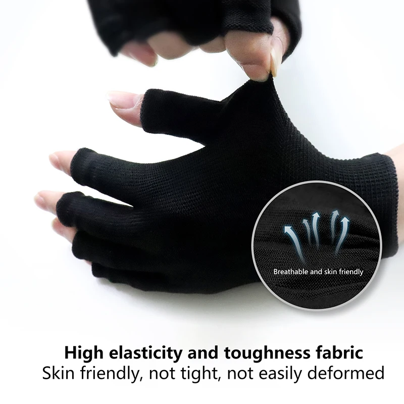 2pcs Anti Uv Rays Protect Gloves Nail Gloves Led Lamp Nail Uv Protection Radiation Proof Glove Manicure Nail Art Tools