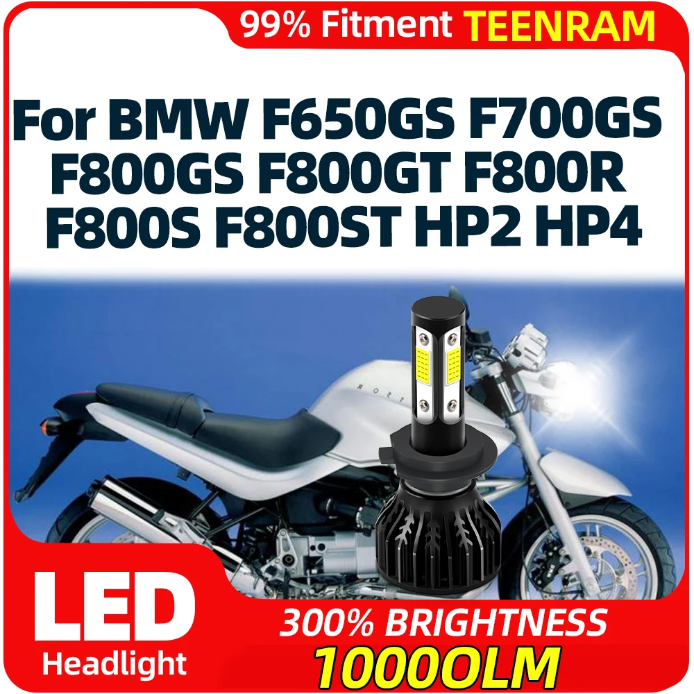 1PC LED Headlight Bulb 60W 10000LM CSP Motorcycle Headlamp 12V For BMW F650GS F700GS F800GS F800GT F800R F800S F800ST HP2 HP4