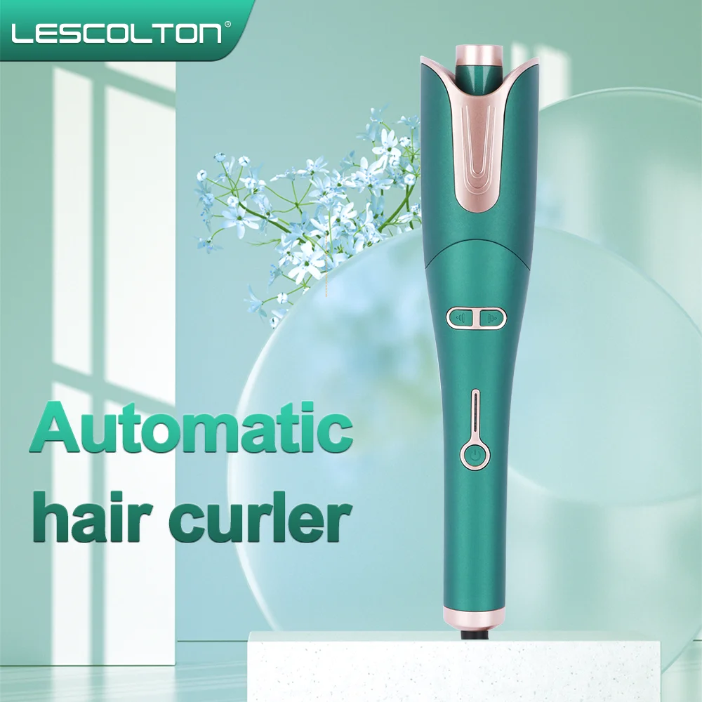 Lescolton Professional Automatic Curl Hair Short Long Hair Negative Ion Curling Iron Auto Electric Hair Curler Machine Women