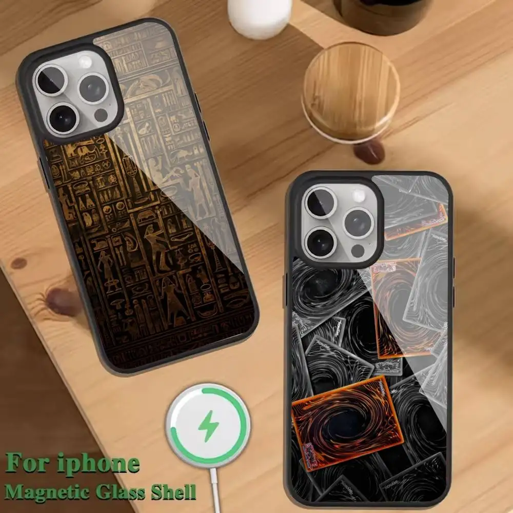 

Game Yu-Gi-Oh Card Phone Case For Magnetic Wireless Charge Cover For iphone 16 15 14 13 12 11 Pro Max Plus Coque