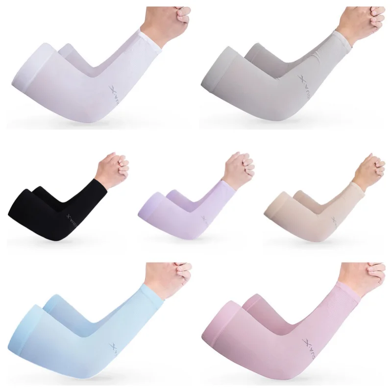 7 pairs Cycling Arm Sleeves Ice Fabric Anti-UV Sunscreen Running Cycling Sleeve Outdoor Sport Cycling Arm Warmers Men Women