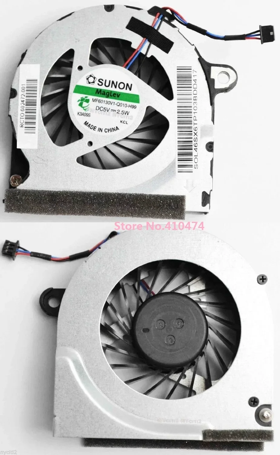 Novo ventilador de refrigeração de cpu para hp probook 4320s 4321s 4326s 4420s 4421s 4426s ventilador de cpu de laptop MF60130V1-Q010-H99