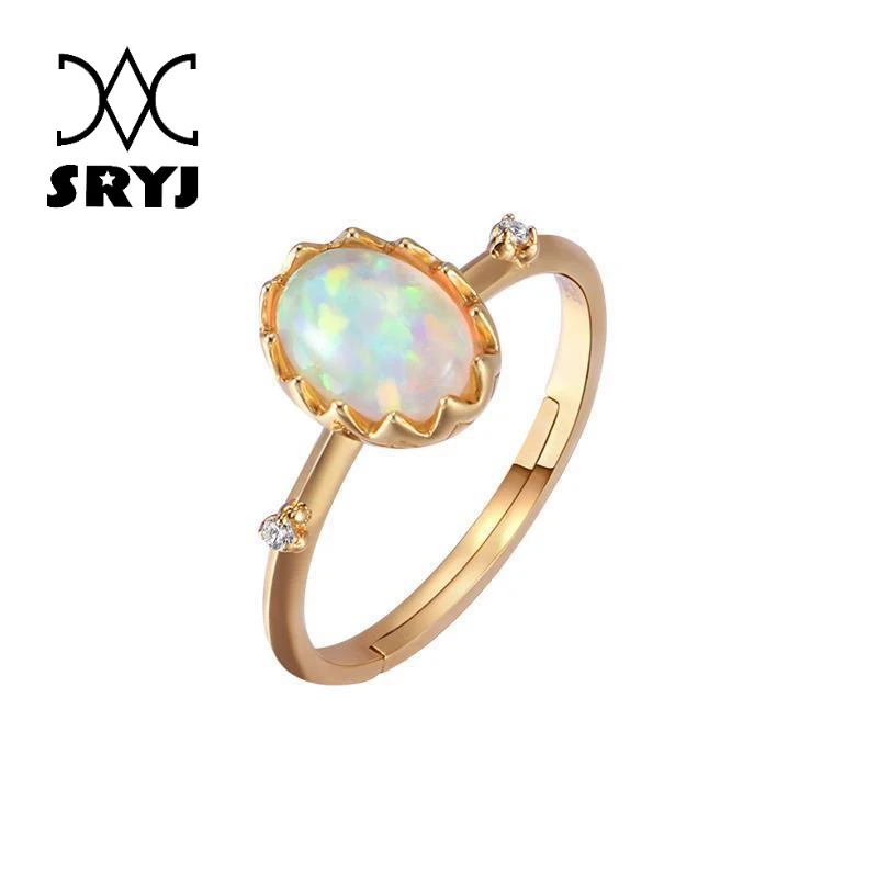 

Adjustable Anniversary Cute Romantic Vintage White Opal Ring For Women Exquisite Fashionable And High End With A Touch Of Luxury