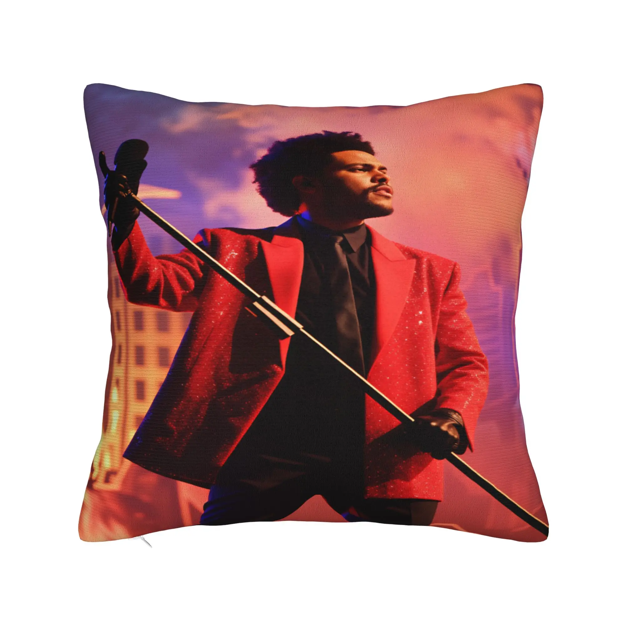 

Rapper The Weeknd XO Pillow Cover Vintage Pillow Case For Sofa Home Decoration Custom Pillowcases Gift