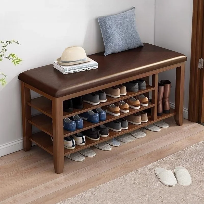 

cleaner Slippers shoe shelf dryer Striders hallway stackable vertical with seat shoe cabinet wooden gabinete salon furniture