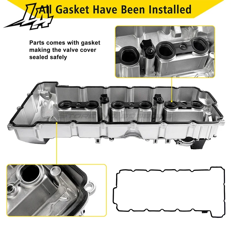 Coperchio valvola in alluminio 11127552281 11127570292 per BMW 328i/328xi/328i xDrive 528i/528xi/X3/X5/Z4 N52/N53 3.0L Motore 2007-2013