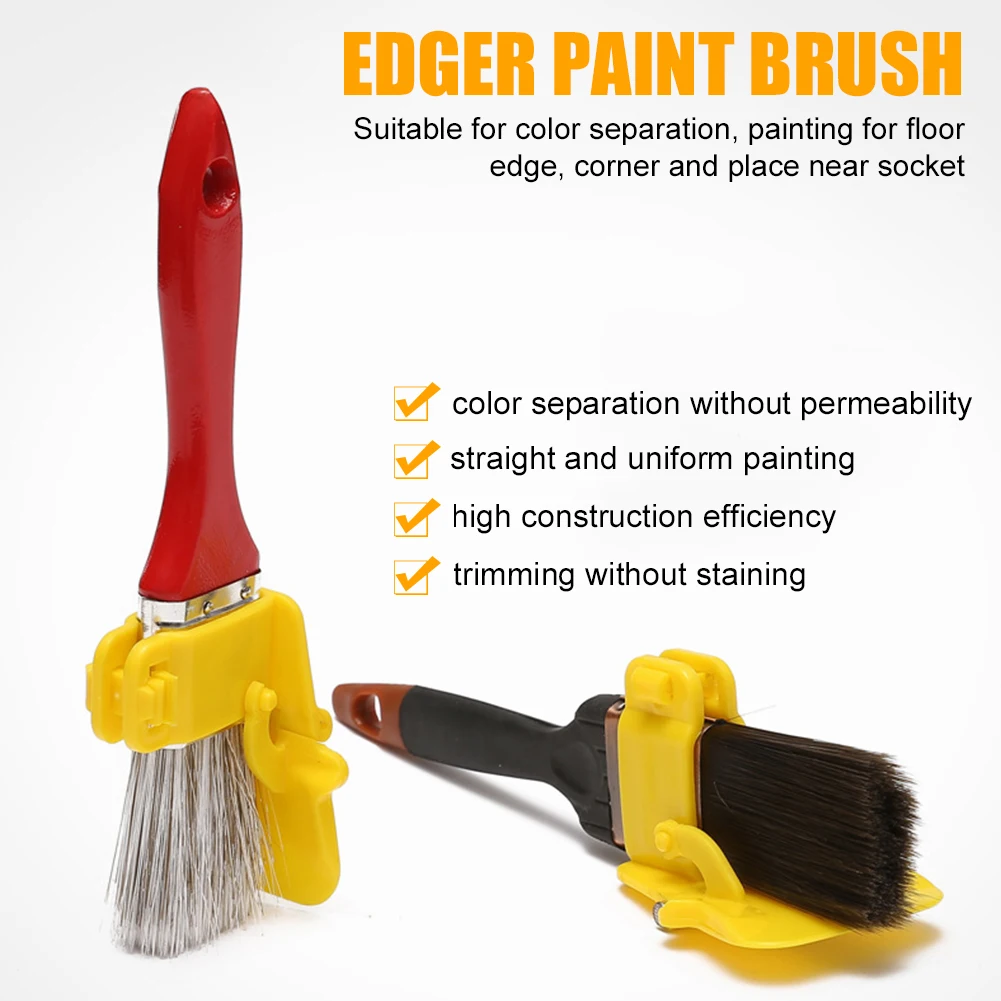 Edger pintura escova rolo proffesional limpo ferramenta de corte multifuncional pintura edger rolos escova para casa parede quarto detalhe