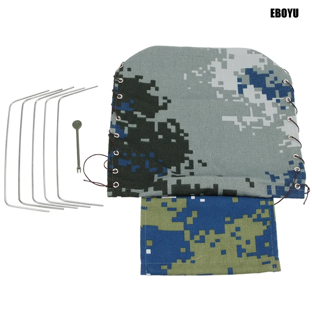 EBOYU Canvas RC Car Truck Hood Cover Cloth For WPL B-1 B-24 B-16 1/16 Military Vehicle Rock Crawler Parts