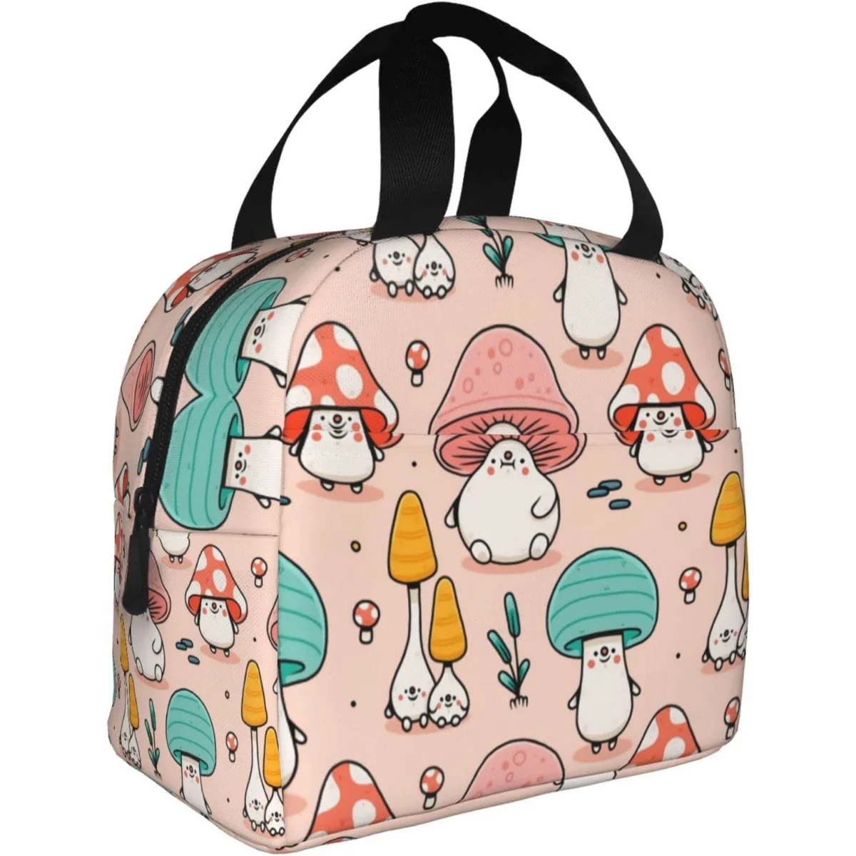 Lunch Bag Cute Mushroom Lunch Box Reusable Lunch Bag Tote Bag Insulated Lunch Bag for Women Men Boy Girl Gifts School