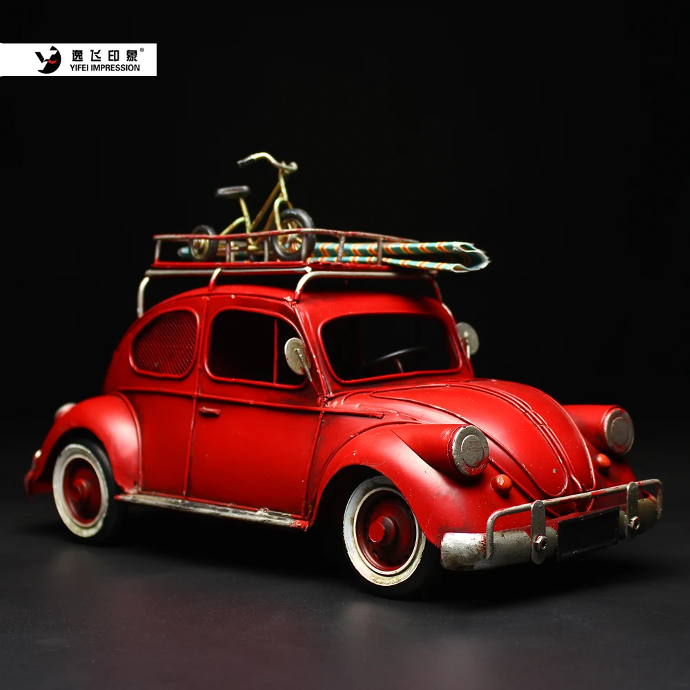 Vintage Beetle Caper Car Model Retro Handmade Metal Crafts Home Decor And Pub/Cafe/Kids Room Decoration Or Birthday Gift