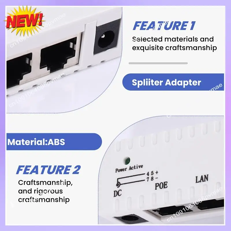 T24C Poe Splitter Poe Injector Rj45 Dc 5.5 มม.X 2.1 มม.Passive Poe Injector Splitter Adapter Connector สําหรับกล้องเครือข่าย Ip