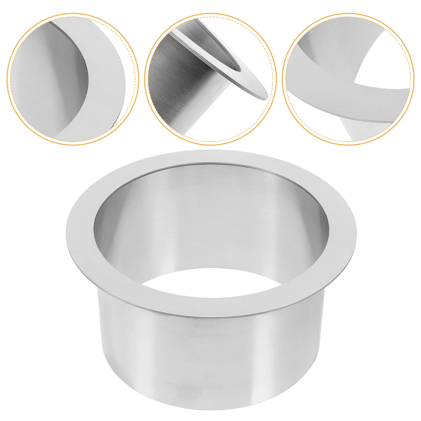 

Cake Pan Garbage Chute Counter Condiment Cups Stainless Steel Tart Kitchen Tabletop Grommets