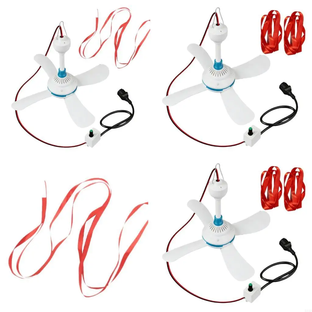 

Потолочный вентилятор с 4 листьями, 12-85 В, с плавным переключением скорости, подвесной вентилятор для кемпинговой кровати,