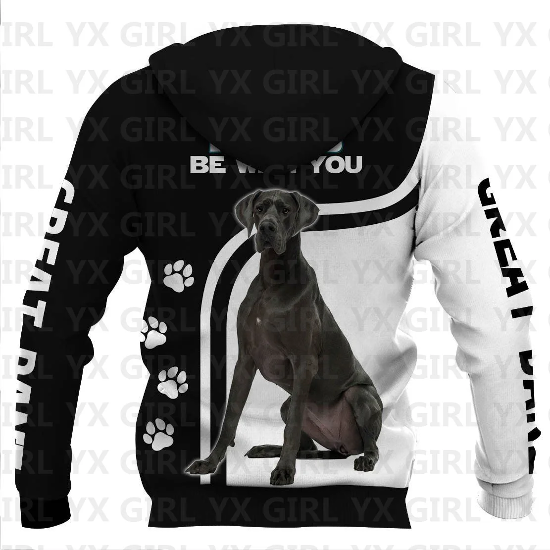 Great Dane Paws/Rottweiler Paws/Pit Bull Paws 3D Printed Hoodie Women For Men Pullovers Street Tracksuit Love Dog Gift