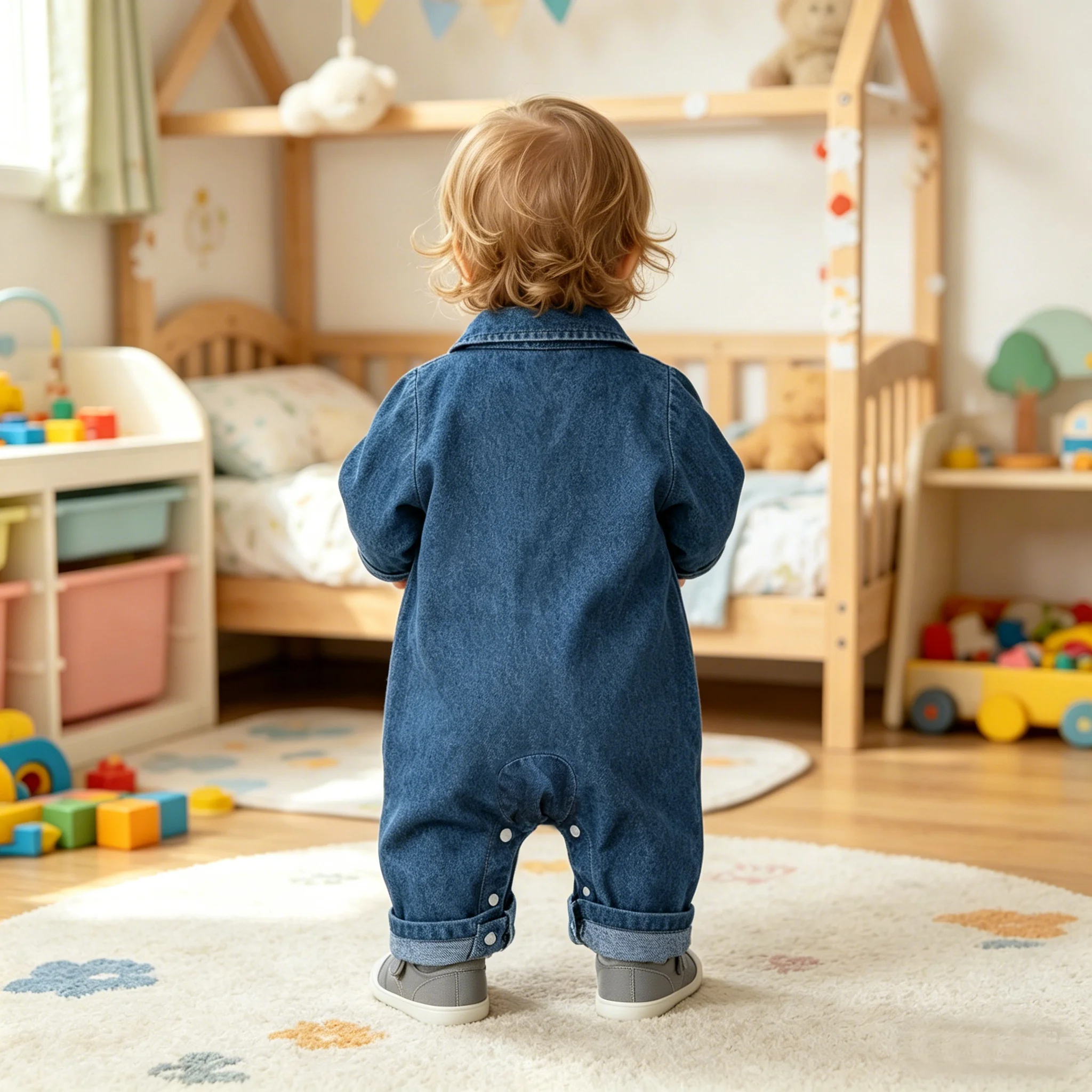 IENENS Baby Denim Rompers Toddler Jumpsuits High Quality Embroidery One-pieces For 3-24 Months Girl Boy Clothes