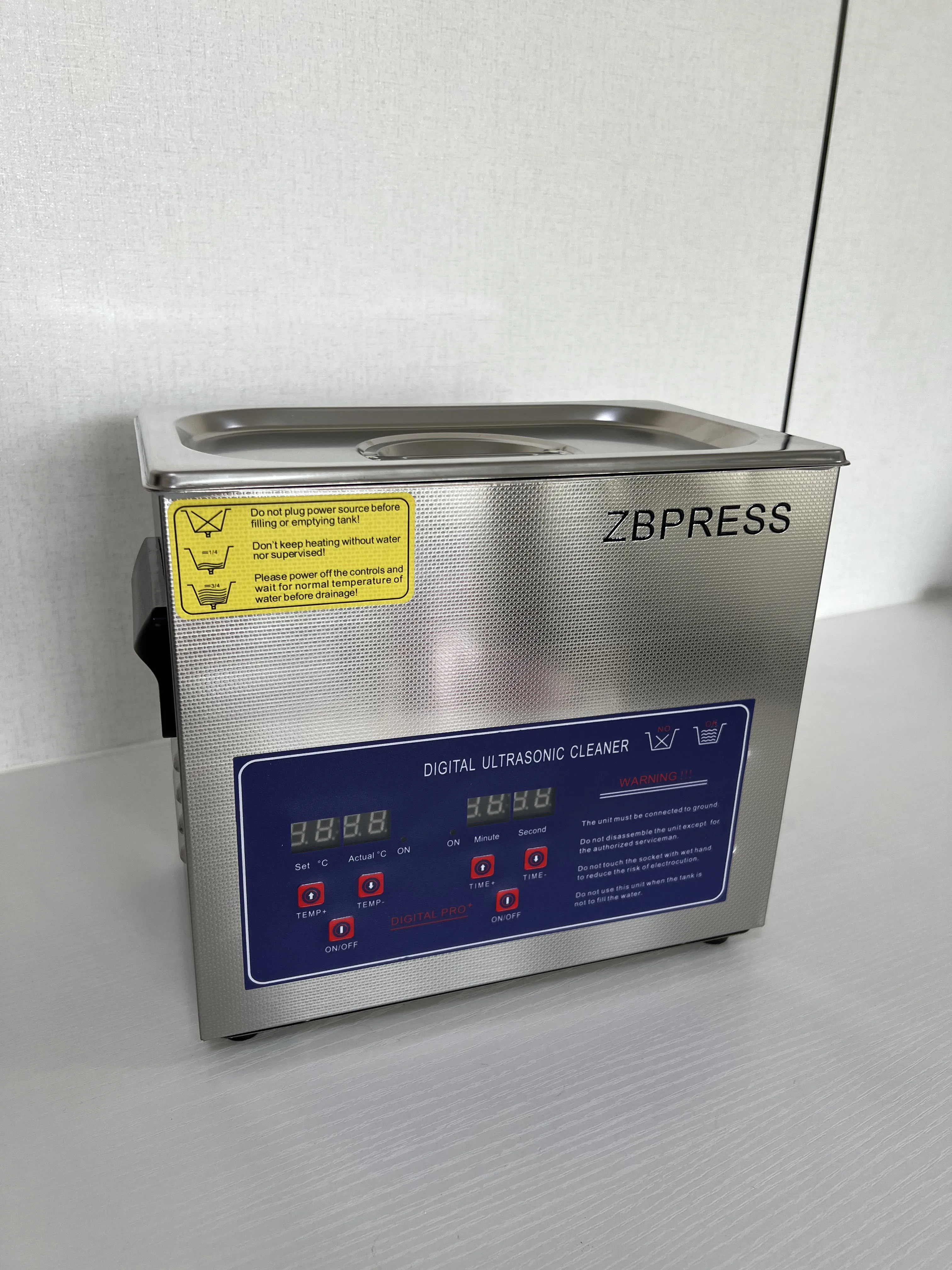 ZBPRESS Digital Portable Ultrasonic Washing Machine With Double-Frequence 40KHz Ultrasound Jewelry, Watches Home Appliance