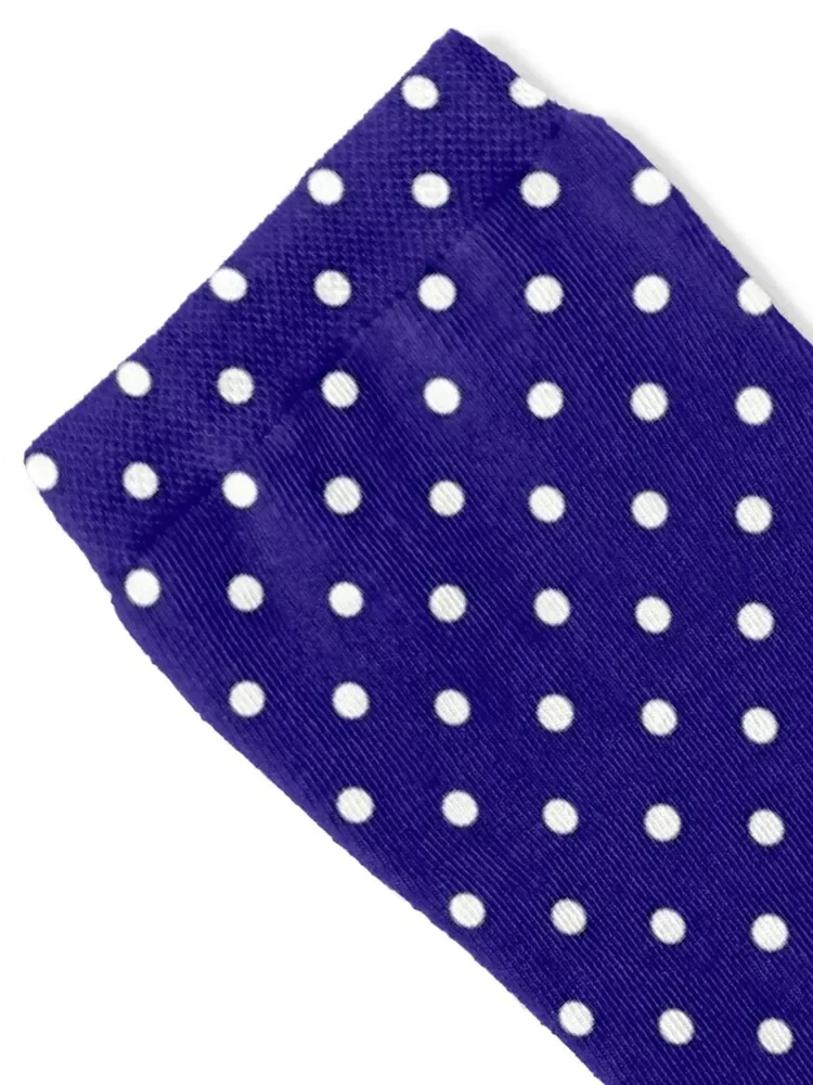 Chaussettes à motif à pois bleus pour femmes, nouveautés en gros, chaussettes chaudes pour garçons, hiver