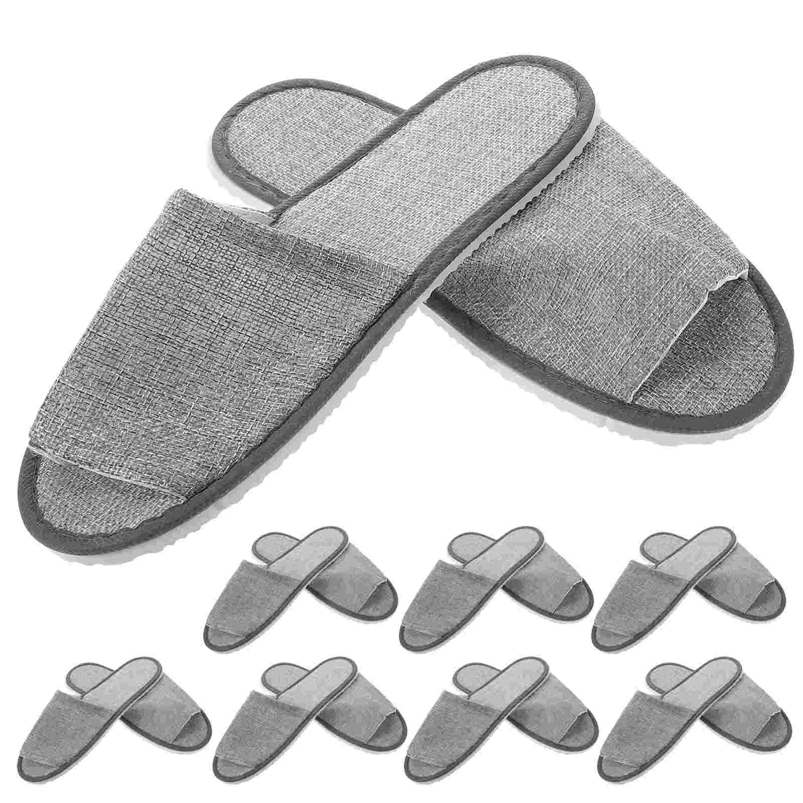 

10 Pcs Disposable Hotel Slippers Mens Open Toes House for Non Slips Cotton Spa Women Washable Indoor