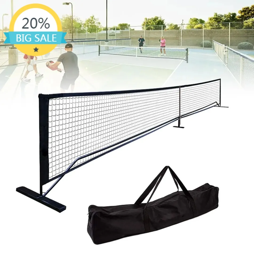 

9.5KG Pickleball Net System with Carrying Bag Game Black Durable Beginners Indoor and Outdoor Metal Frame Stand Easy Setup new