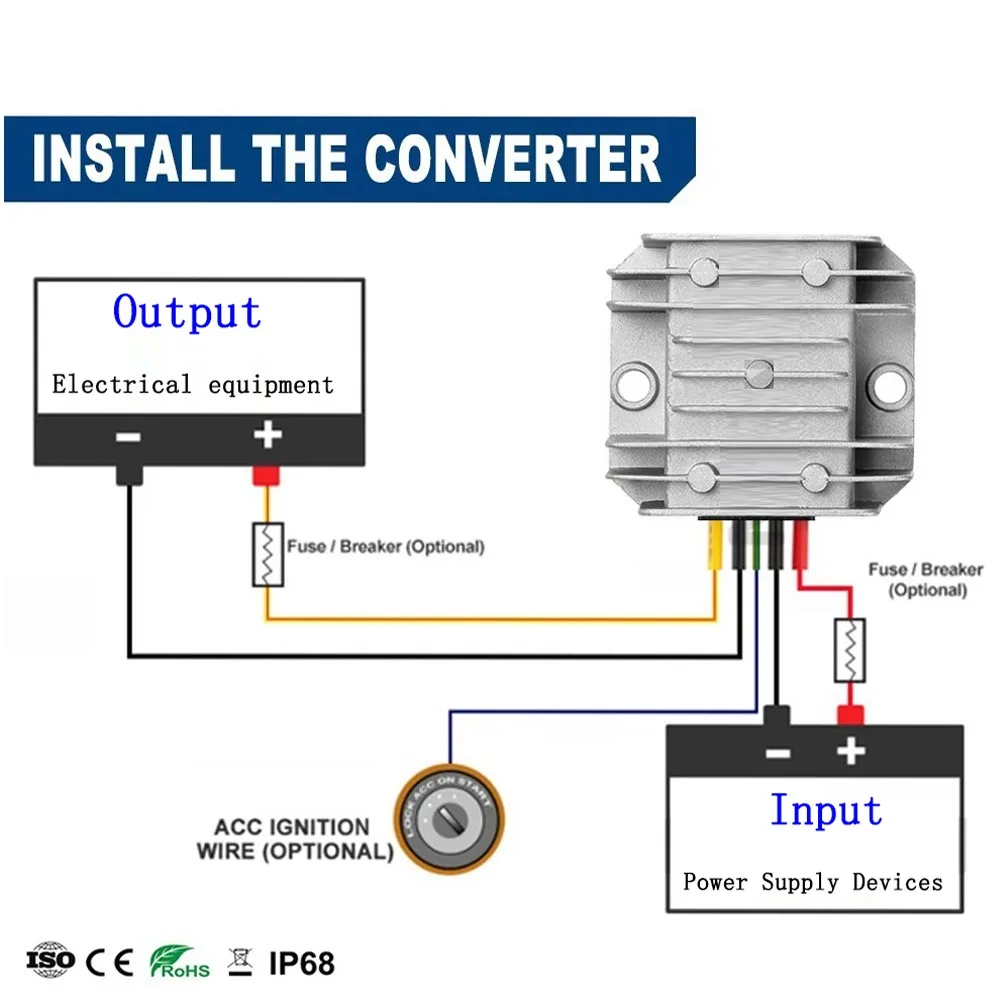 Convertidor de CC de 12V, 24V a 6V, 5A-30A, regulador reductor de voltaje, transformador para coches de juguete, fuente de alimentación de 10-36V a 6V, módulo buck