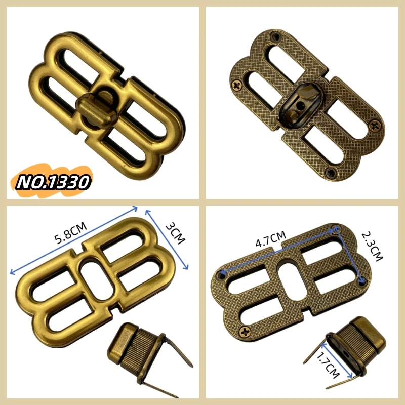 BB-Shaped Locks for Lady\'s Handbags Parts DIY Repair Bag Metal Hardware Accessories Locks