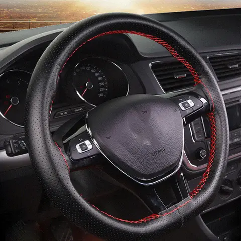 10 best sales fiat 500 leather steering wheel cover - №3