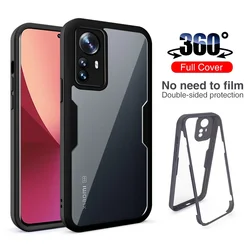 Custodia protettiva per telefono trasparente HD con protezione a schermo intero 360 per Xiaomi 14 Pro Ultra 13 13T 12T 11 Lite POCO X6 X5 F5 Pro 4G 5G