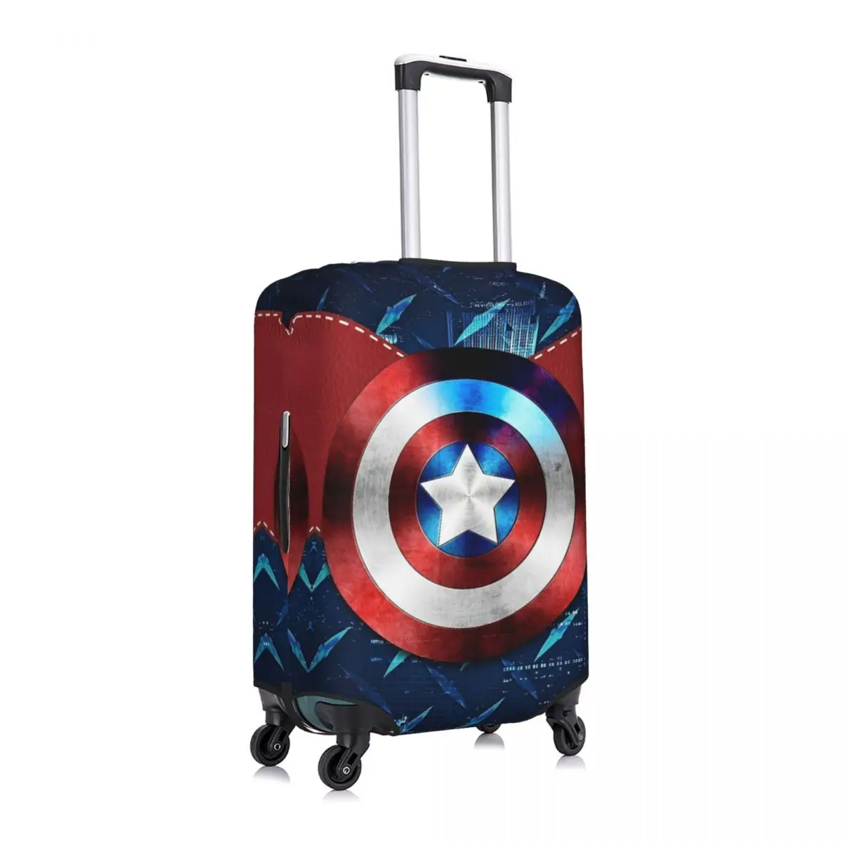 Captain America 3D LOGO Print Suitcase Cover Captain America Anime Cruise Trip Protector Vacation Practical Luggage Accesories