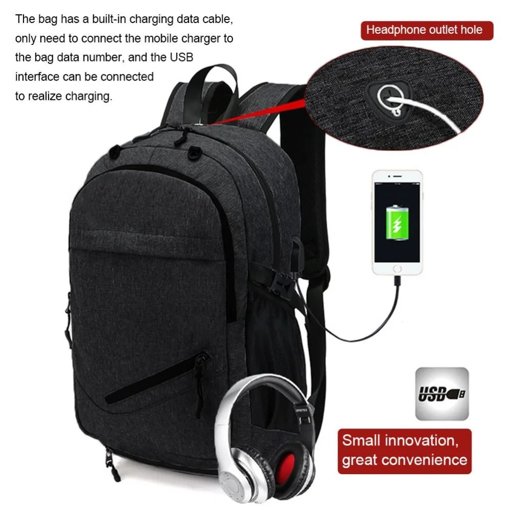 Durable Oxford Fabric Basketball Bag Water Resist USB Charge Backpack Pack Adjust Strap Sports Backpack Daily School
