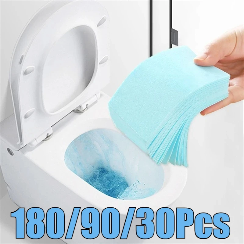 30-180Pcs Deodorize Toilet Cleaning Tablet Powerful All-Purpose Cleaner Disposable Floor Cleaning Sheet Eliminate Odors Scale