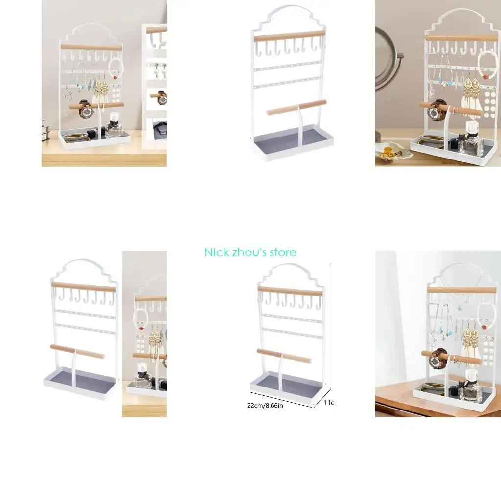 

E15E Jewelry Holder for Earring Necklace Rings Bracelets Display Stand Tray