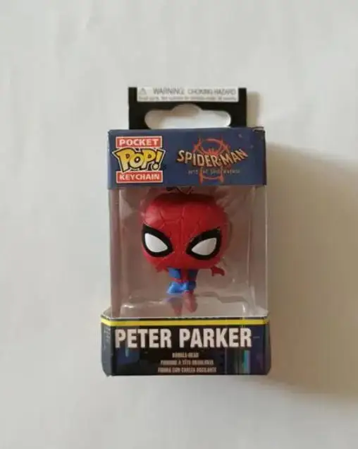 Funko Pop llavero de bolsillo SPIDER MAN Peter Parker llaveros Marvels juguetes figura modelo juguetes niños regalo de cumpleaños