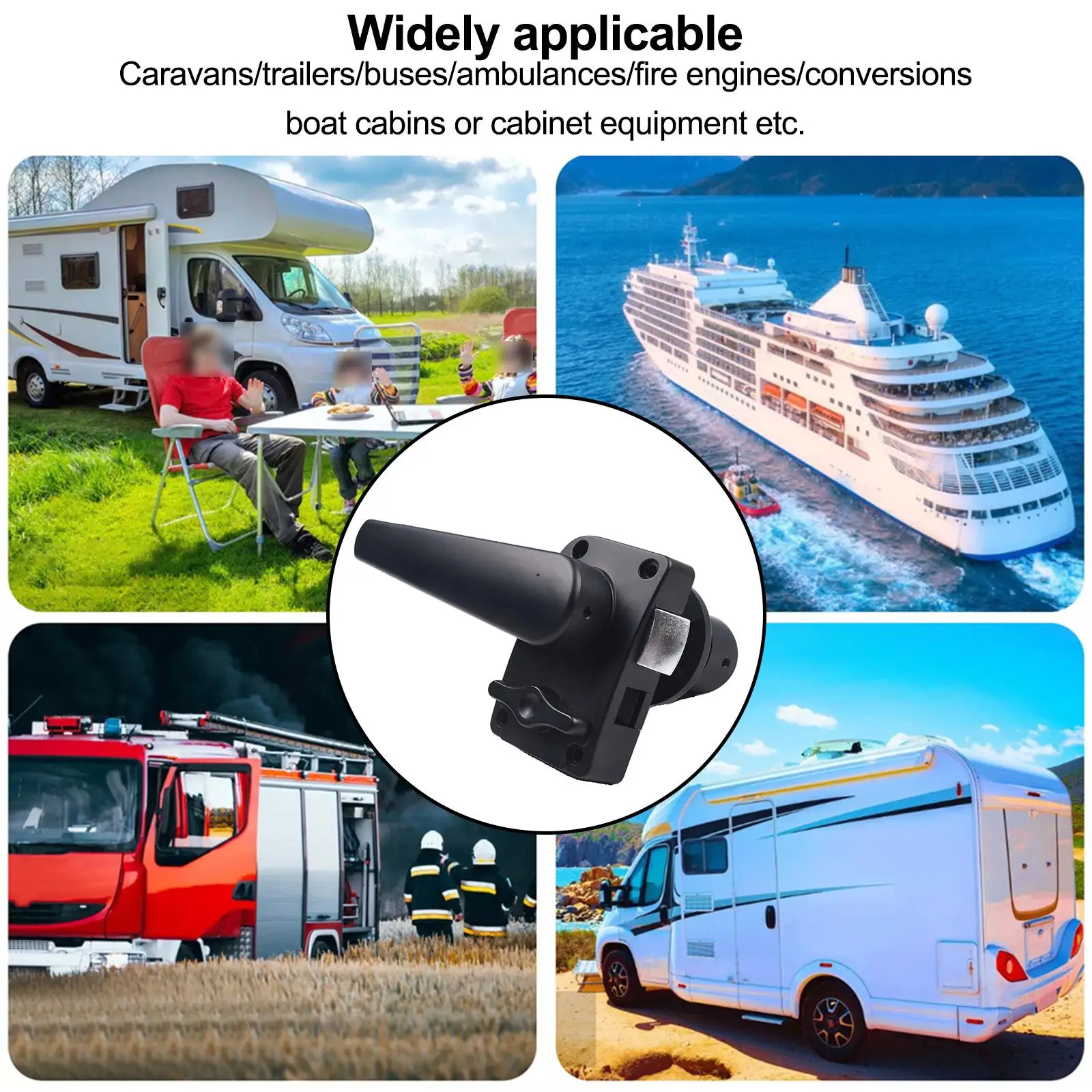 

Handle Lever Latch Door Lock Black Black Color Elegant And Strong Protection Keyless And Convenient Package Content