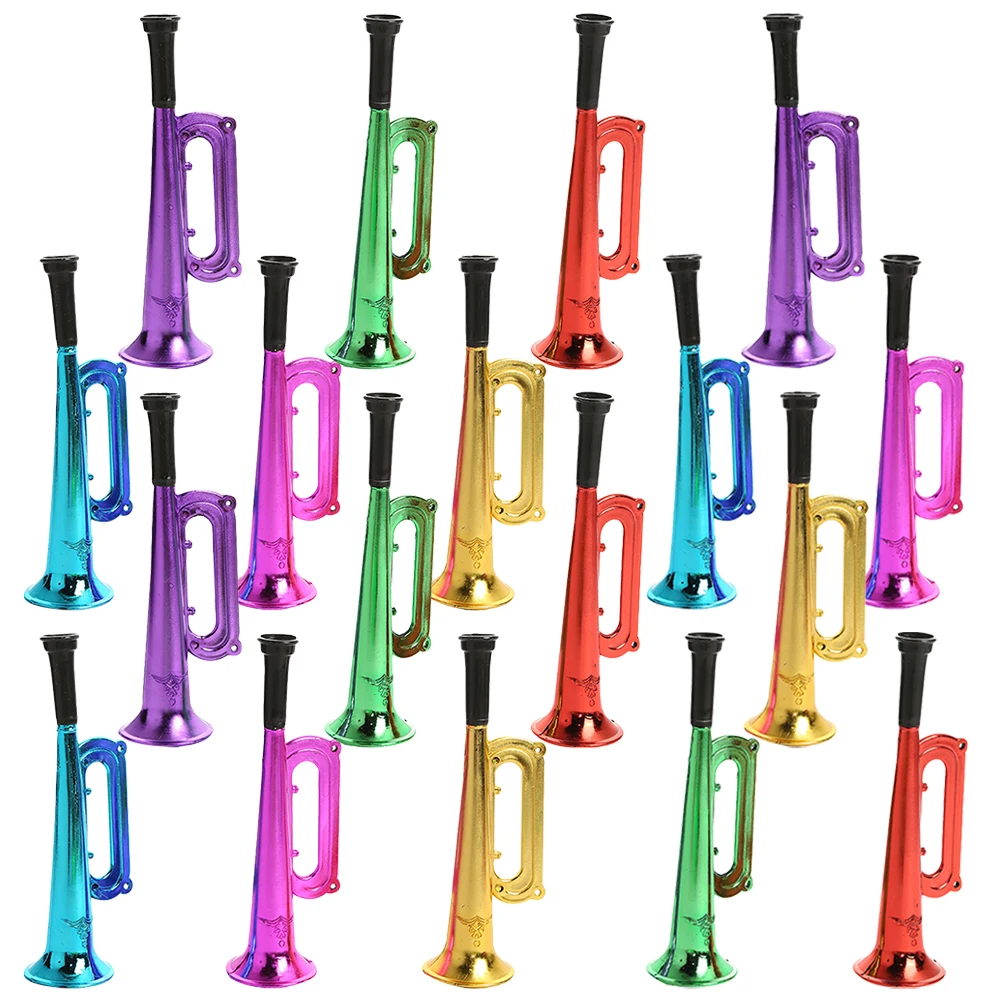 

18 Pcs Colorful Plastic Stadium Horn Toy Trumpet Party Cheering Props Football Game Accessories Fans Mixed Horns