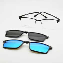 Eyeglasses Frame Alloy Male Big Belt Magnet Clip On Myopia Glasses Frame  Polarized Sunglasses  Night Vision