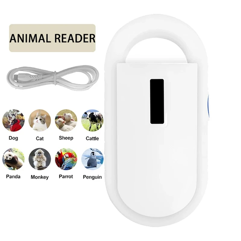 Handheld Digital ID Pet Chip Scanner Animal Chip RFID Reader PT160 For Pet Dog And Cat Management 134.2Khz