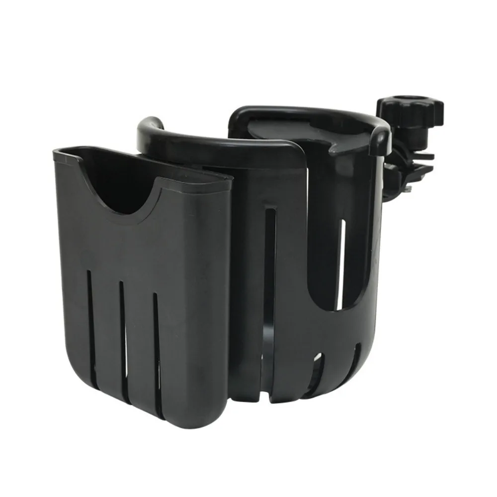 

Baby Stroller Water Cup Holder 2-in-1 Baby Pram Milk Bottle Rack Multi-function Pink Black Mobile Phone Holder
