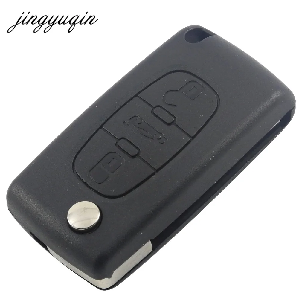 jingyuqin VA2/HCA 3-przyciskowy brelok do kluczy CITROEN C2 C3 C4 C5 Hatch C6 C8 Remote Flip Folding Uncut Key Shell Case Replacement