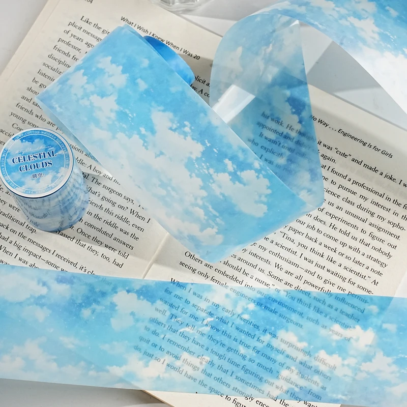 1~6 Rollen Dekorationsbänder aus der Sky Cloud Realm-Serie, Scrapbooking-Aufkleber, Material, perfekt für Bastelarbeiten, DIY-Scrapbooking-Zubehör
