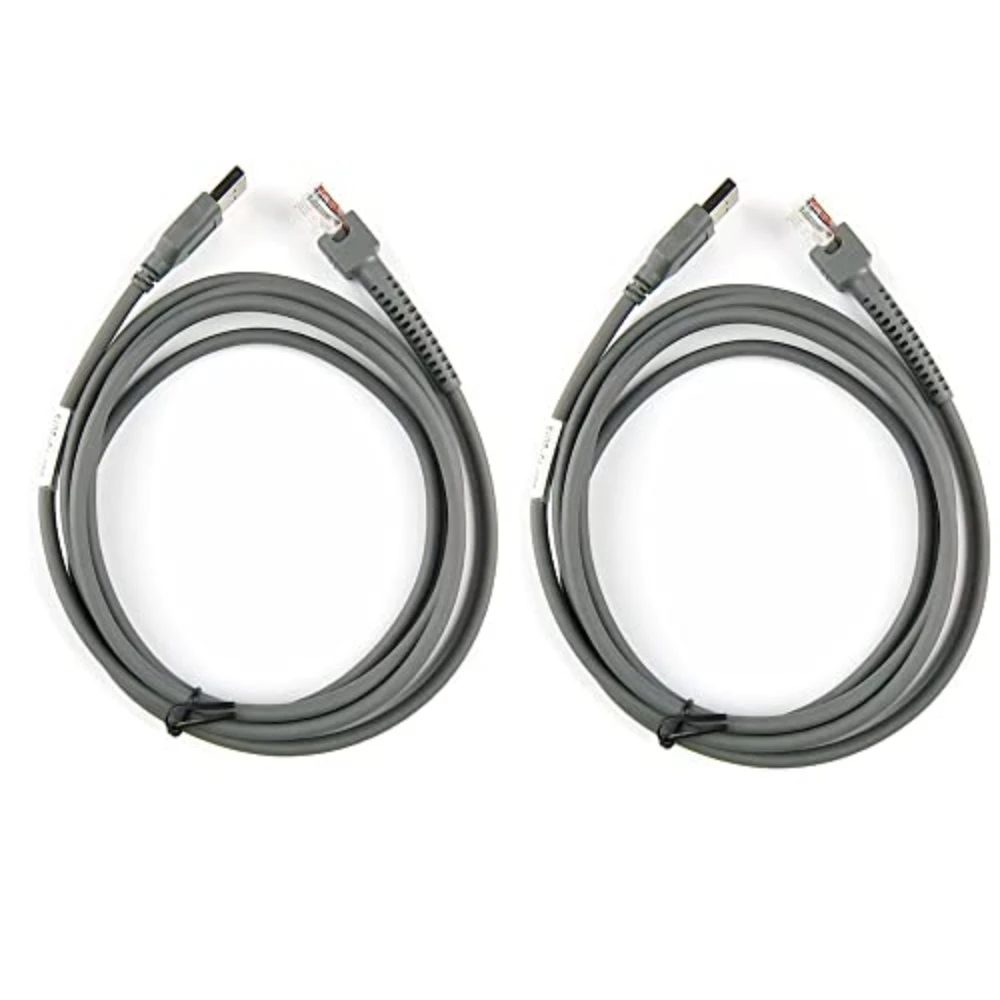 20x LS2208 USB to RJ45 Cable 7ft 2mtr CBA-U01-S07ZAR Gray for Barcode Scanner Reader Ls2208ap Ls1203 Ls4208 Ls4278 Ds6707 Ds6708