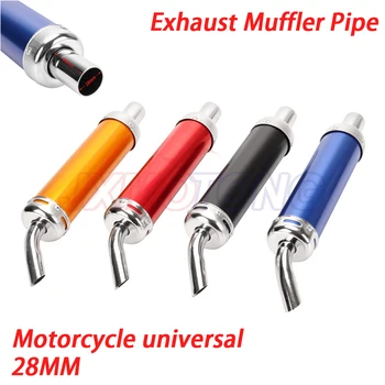 Style design universal metal 28MM racing motocross black exhaust silencer 2 stroke motorcycle exhaust pipe muffler