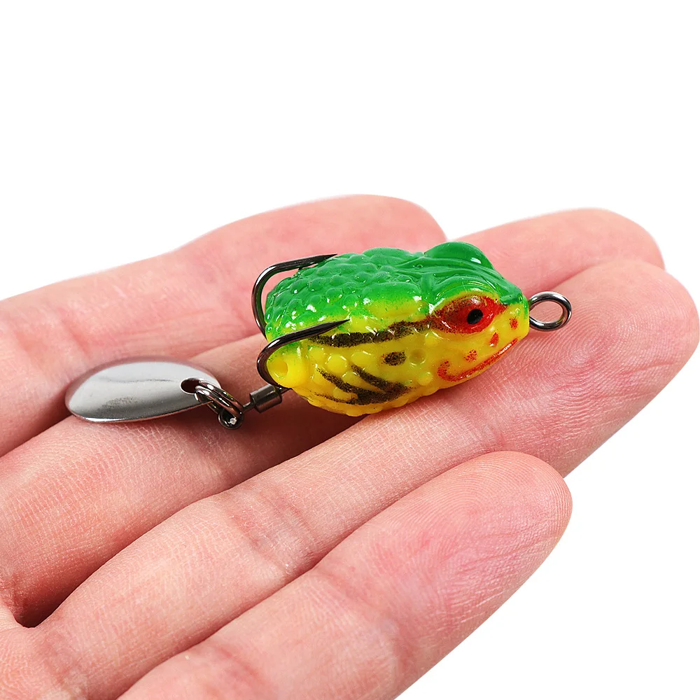 Isca Artificial Mini Bullfrog de 2.5cm/3g, 1 unidade/16 unidades, Isca de Imitação de Sapo Preto Estilo Tailandês para Pesca de Truta