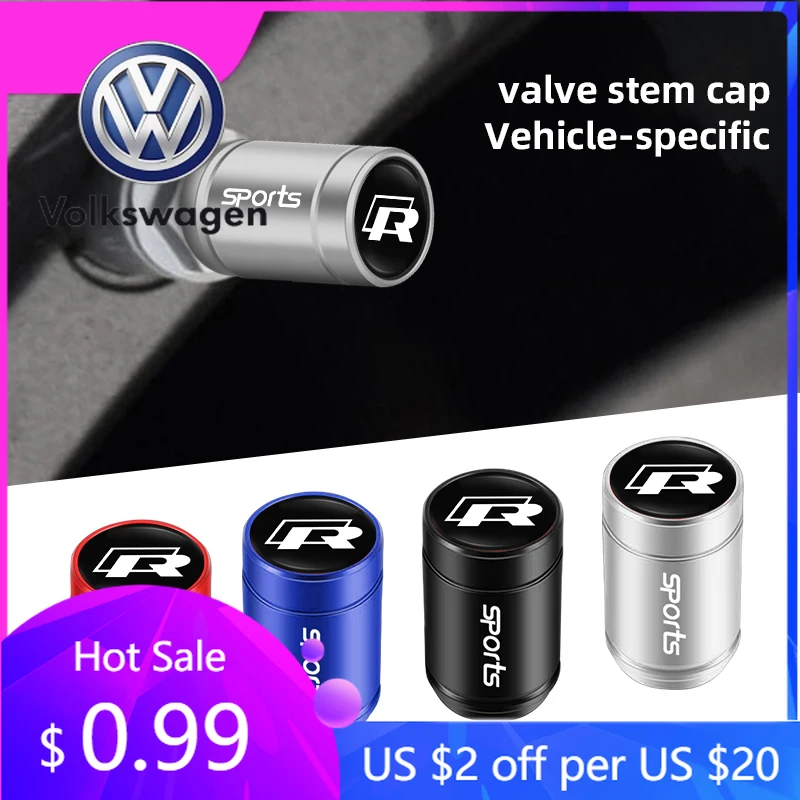 

For VW Volkswagen Jetta MK5 Golf Car Styling Metal Car Tire Valve Caps Dust Prevention Accessories For R Volkswagen Bora GTI Mag