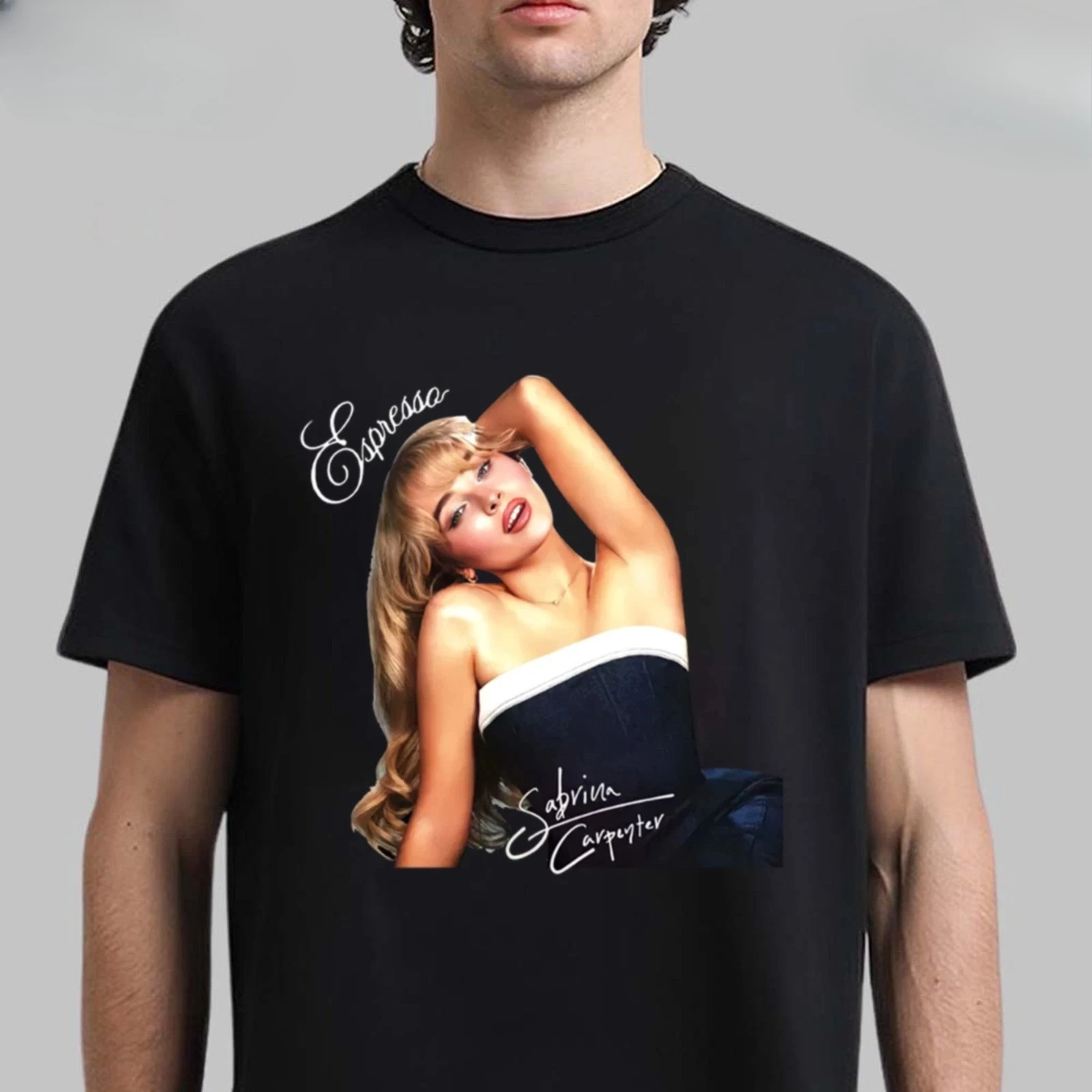 جديد سابرينا كاربنتر جولة الموسيقى المحملة جولة الموسيقى مروحة قميص هدية لمحبي الراقية الفاخرة لكل من الرجال والنساء أفضل Y2k الصيف #2