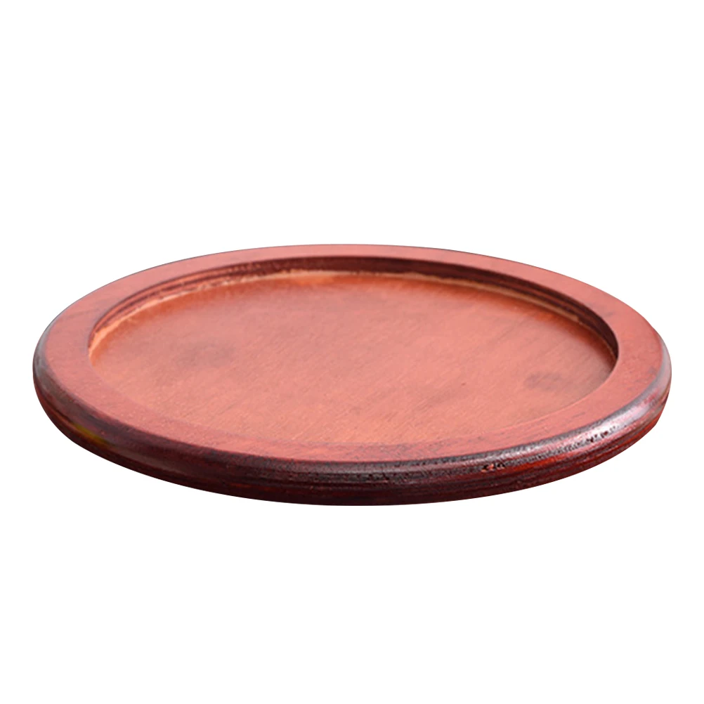 

Wooden Pot Coaster Heat Resistant Tray Thickened Stone Bowl Mat Protects Tabletop Smooth Surface Prevents Scratches