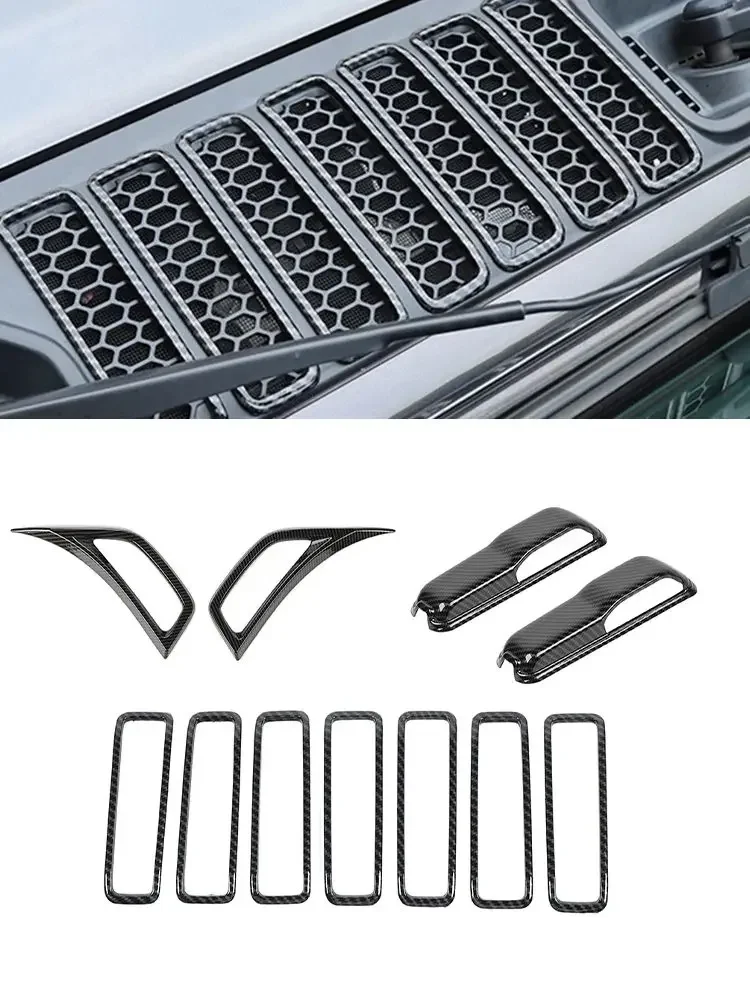 

Car Hood Air Intake Vent Decorative Cover Fender Trim for Jeep Wrangler JL Gladiator JT 2018-2023 Decal Exterior Accessories ABS