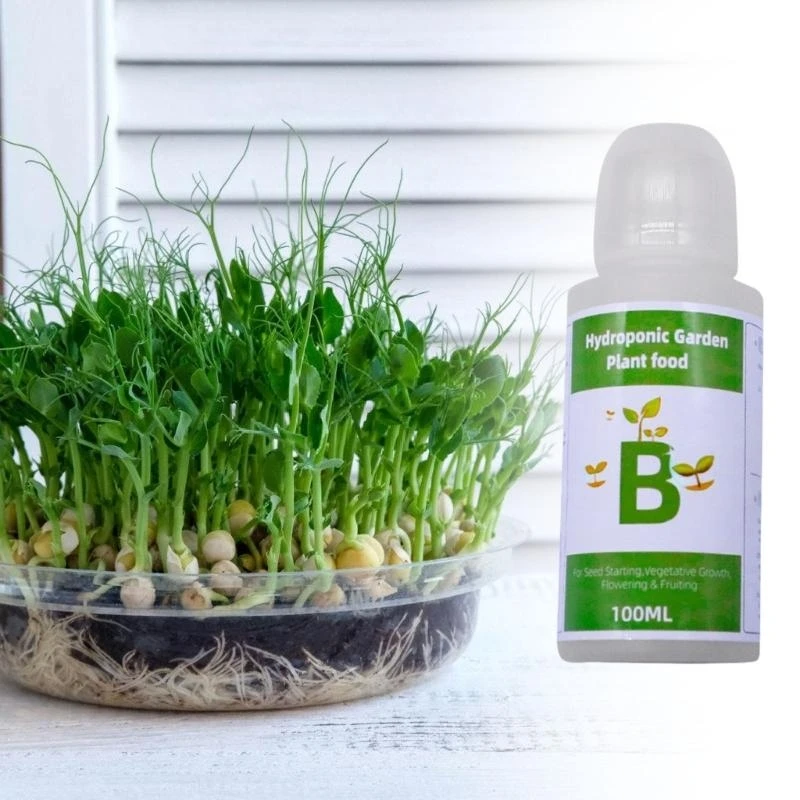 Solución AB nutrientes hidropónicos 100 para crecimiento plantas interior y cultivo hortalizas